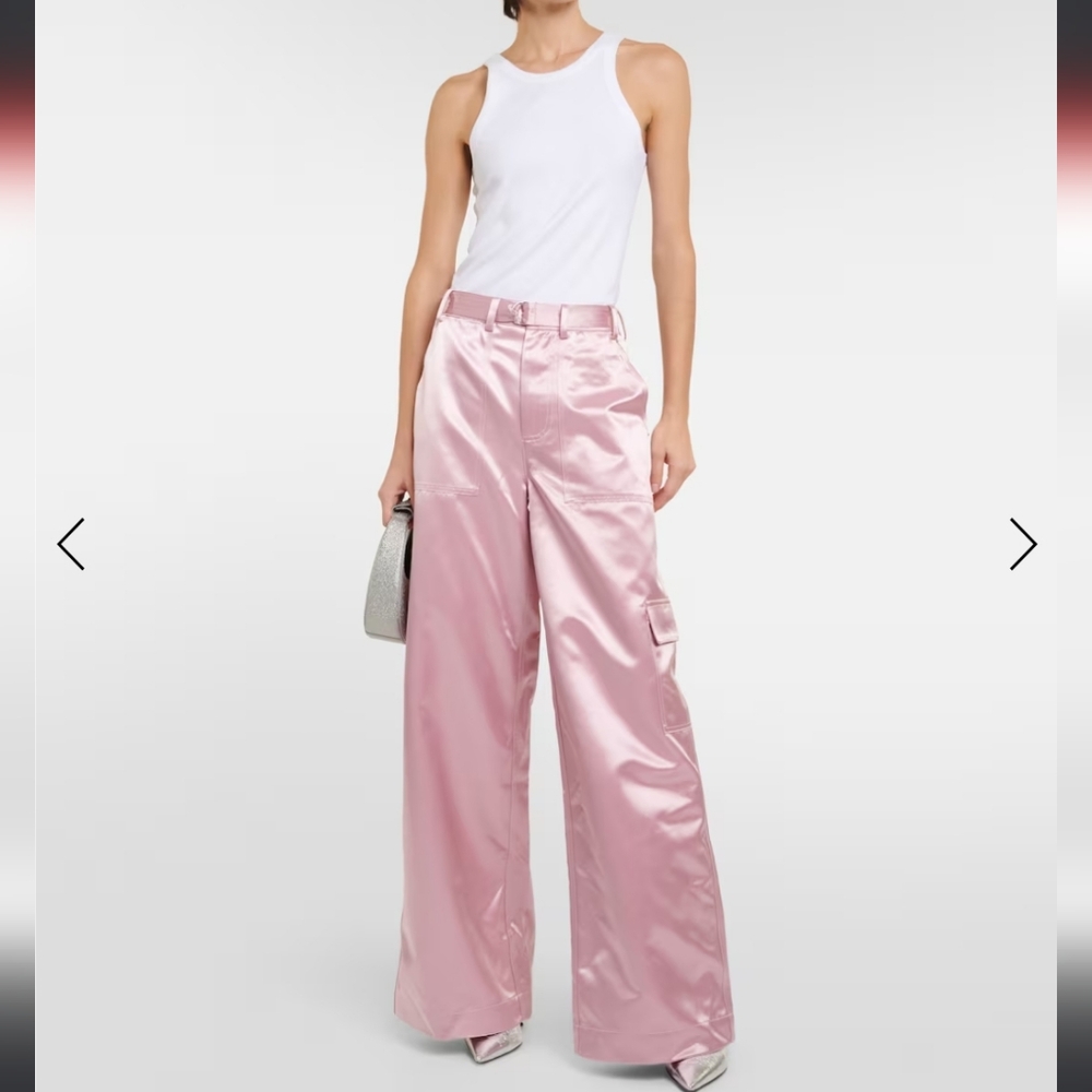 STAUD Pink Wide Leg Pants - Picture 3 of 16